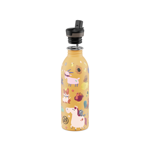24Bottles Urban Bottle 500 Farm Friends – Borraccia per Bambini Stone Finish