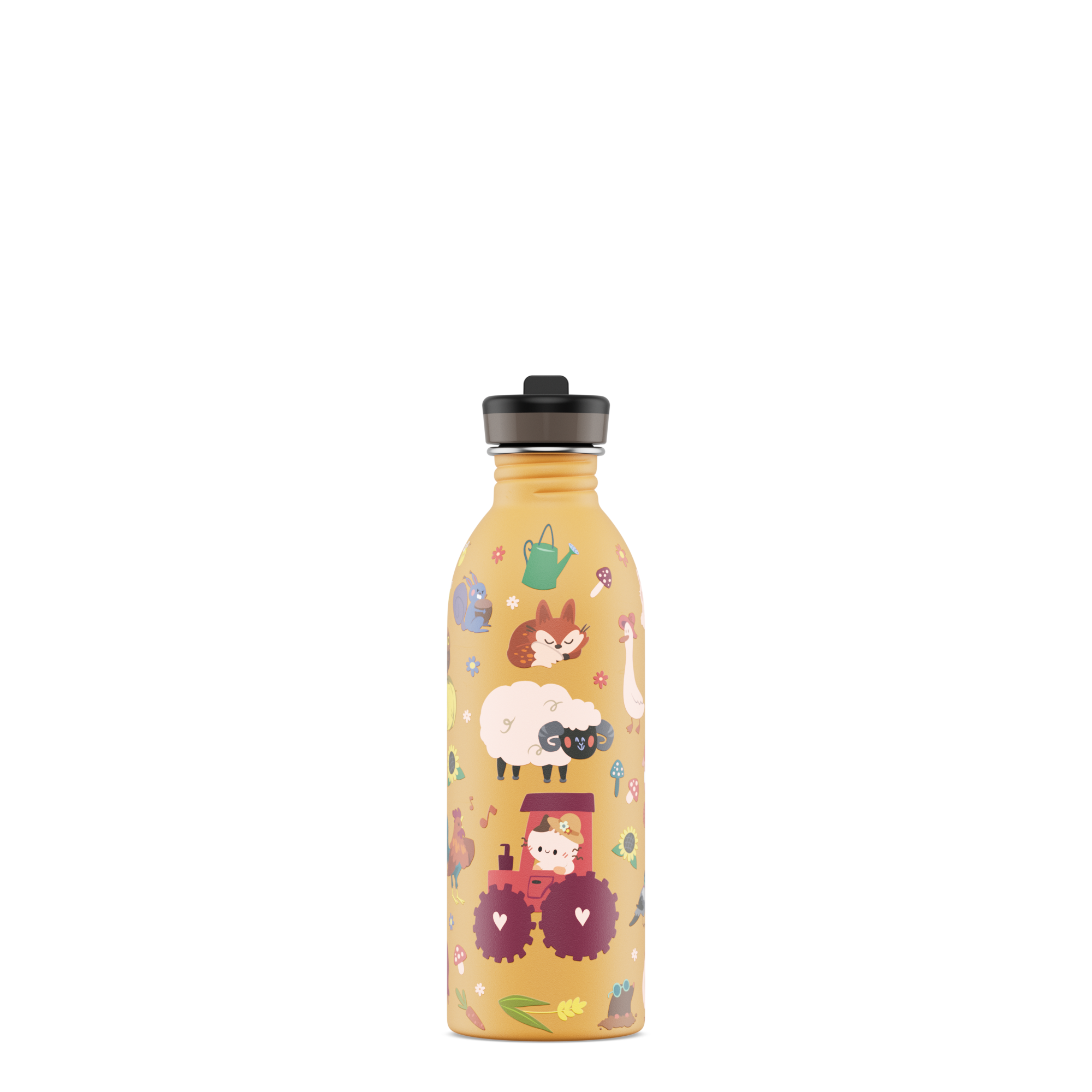 24Bottles Urban Bottle 500 Farm Friends – Borraccia per Bambini Stone Finish