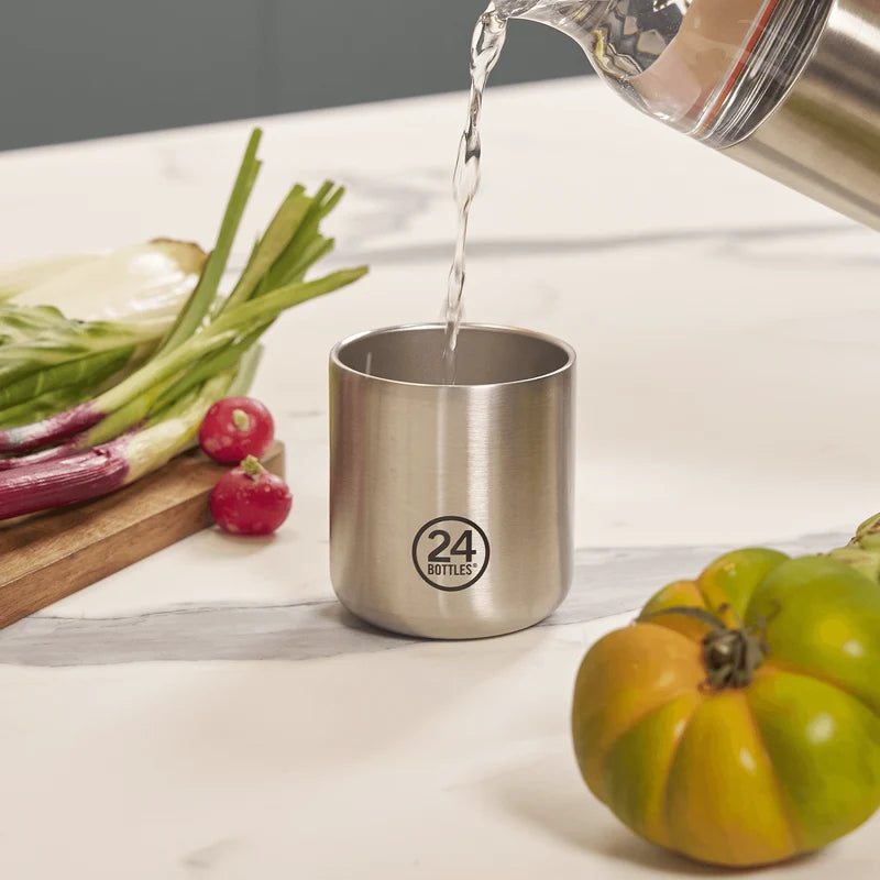 24Bottles Casa Cup – Bicchiere Termico 220 ml Brushed Steel