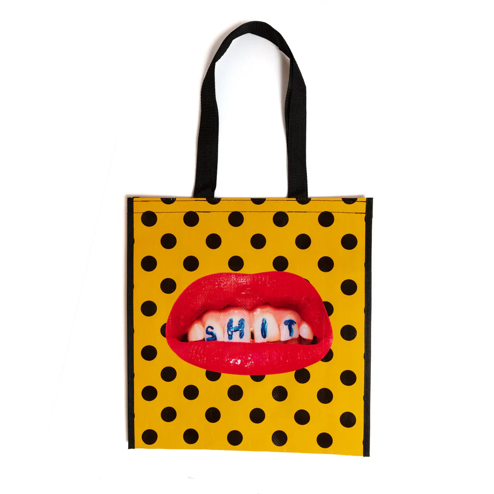 Seletti BORSA IN POLIPROPILENE ""TINY BAG TOILETPAPER"" Cm. 18x20x10 - SHIT"