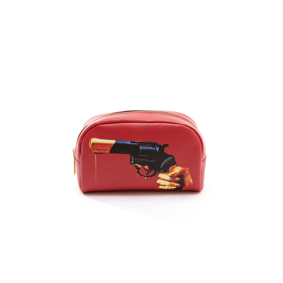 SELETTI - BEAUTY-CASE IN PU STAMPATO"TOILETPAPER" REVOLVER