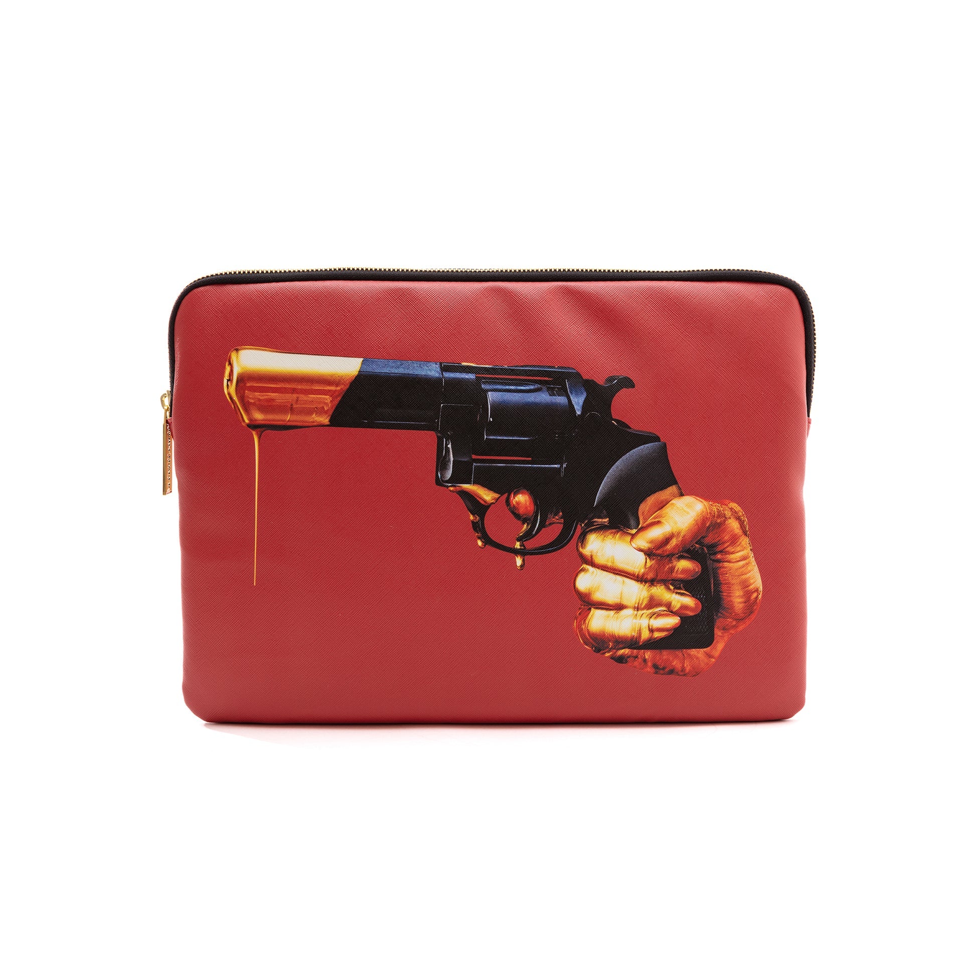 SELETTI - CUSTODIA LAPTOP IN PU STAMPATO"TOILETPAPER" REVOLVER