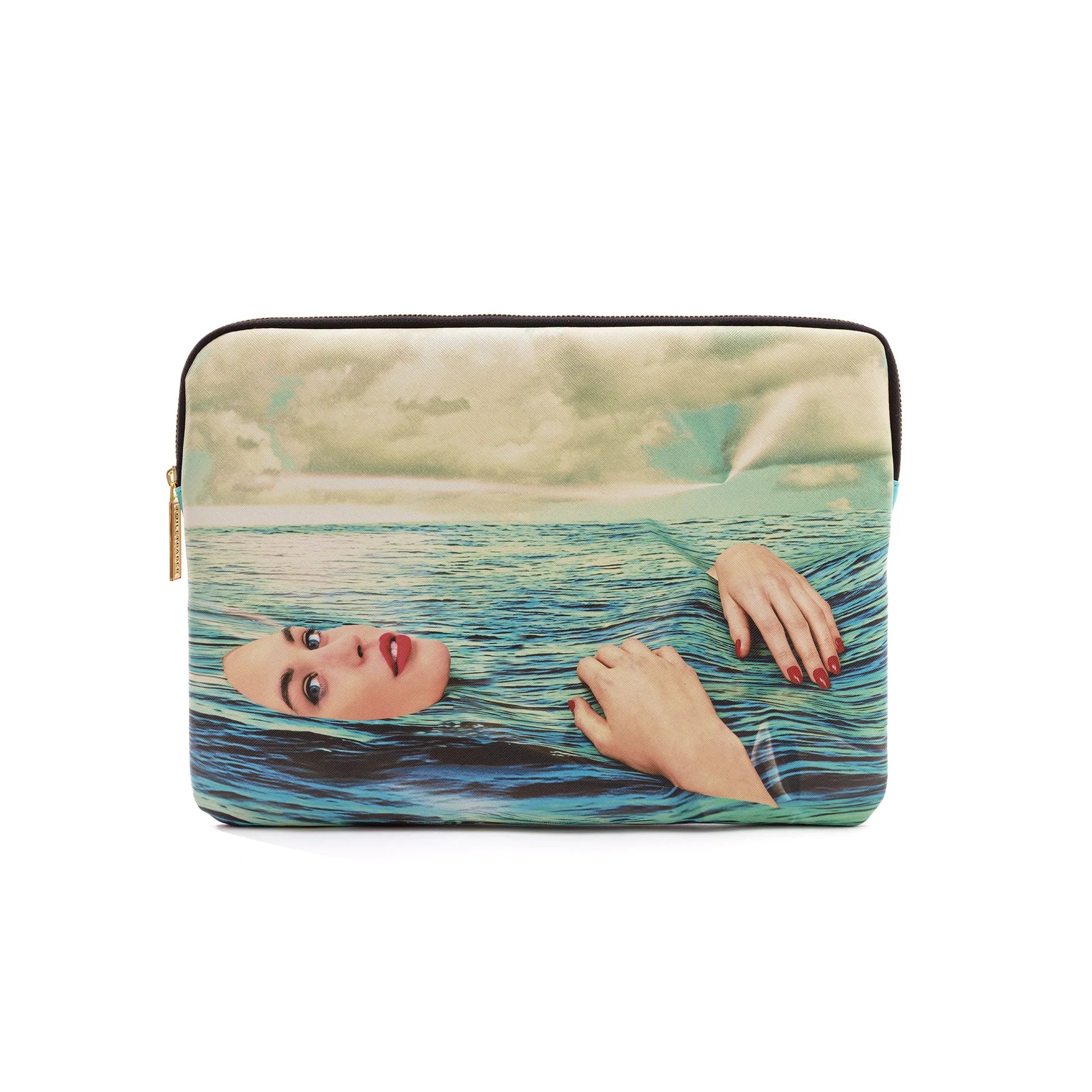 SELETTI - CUSTODIA LAPTOP IN PU STAMPATO"TOILETPAPER" SEA GIRL
