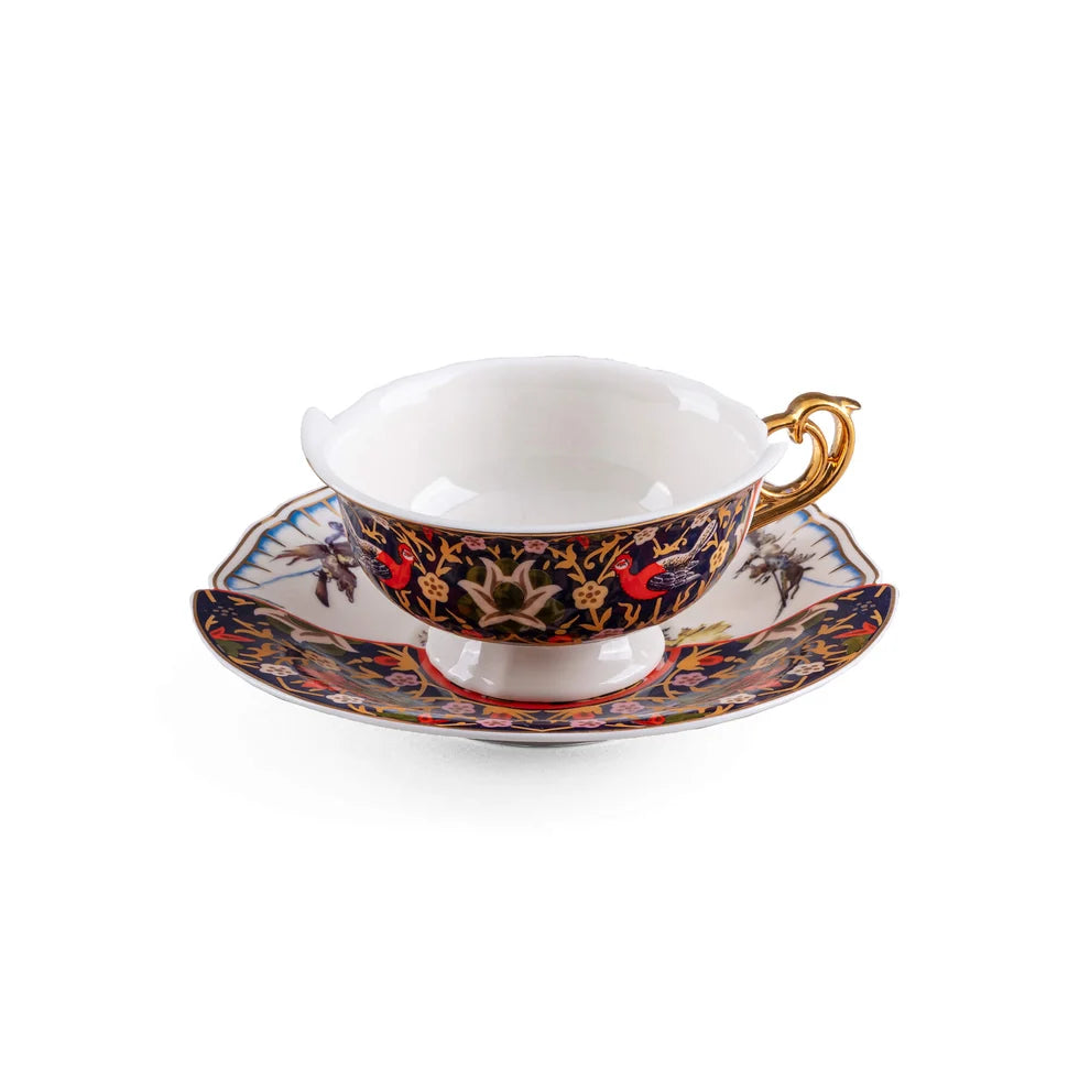 SELETTI TAZZA DA TÈ CON PIATTINO IN PORCELLANA "HYBRID-KANNAUJ"