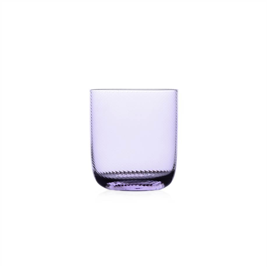 ICHENDORF - Riga, bicchiere da acqua di design in vetro soffiato - TUMBLER LILLA