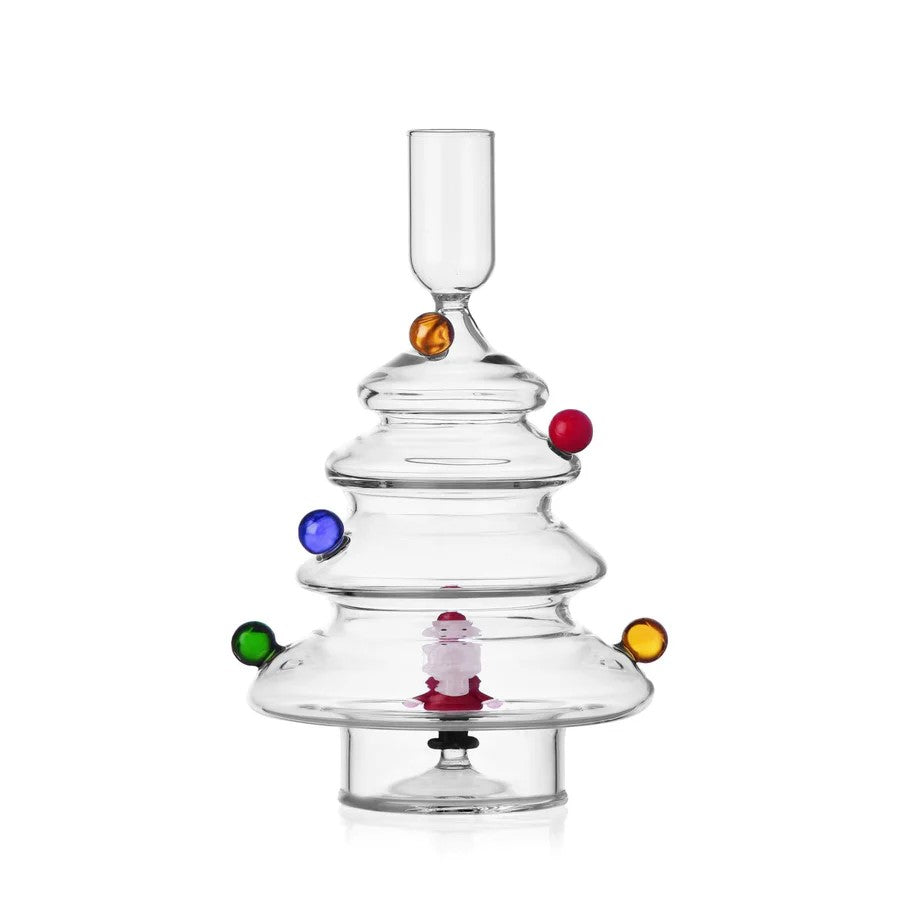 CHRISTMAS TALES candeliere Babbo Natale & palline colorate
