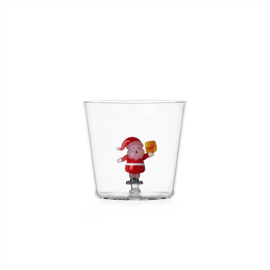 CHRISTMAS TALES tumbler Babbo Natale con regalo giallo