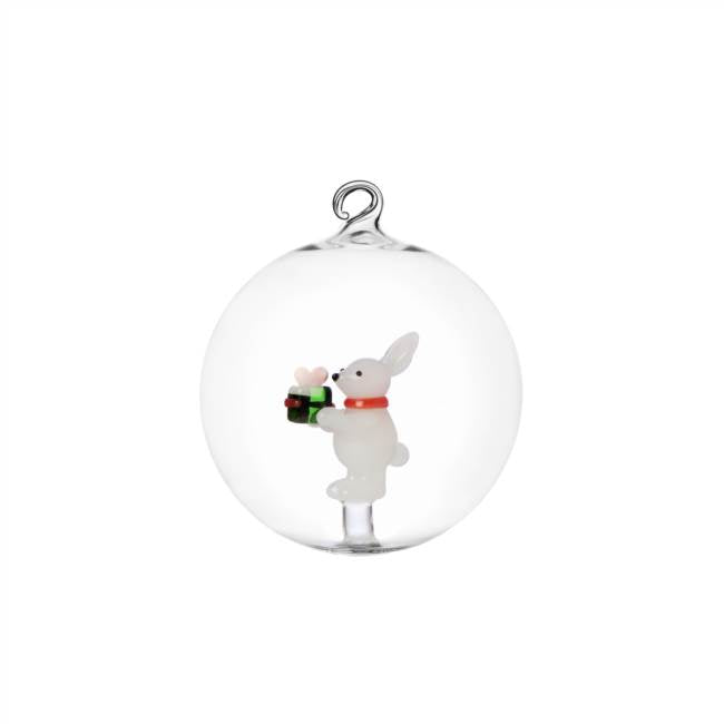 ICHENDORF WOODLAND TALES palla Natale coniglio bianco
