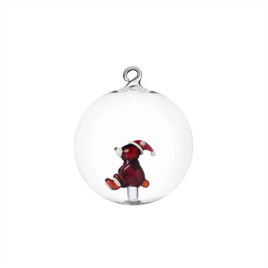WOODLAND TALES palla Natale orso bruno con cappello Natale