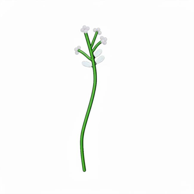 WOODLAND TALES fiore in vetro bacche bianche