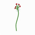 WOODLAND TALES fiore in vetro bacche rosse