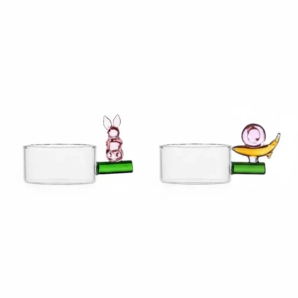 ICHENDORF WOODLAND TALES set 2 tealight coniglio e chiocciola