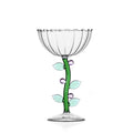 BOTANICA coppa champagne ottica fiore rosa