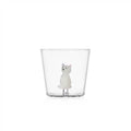 TABBY CAT tumbler gatto bianco seduto