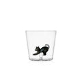 TABBY CAT tumbler gatto nero che si stiracchia