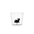 TABBY CAT tumbler gatto nero sdraiato