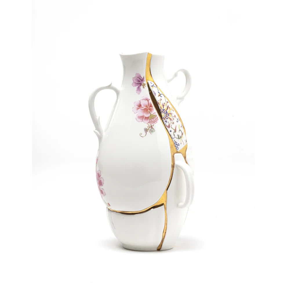 VASO IN PORCELLANA "KINTSUGI" cm.19x16 h.32