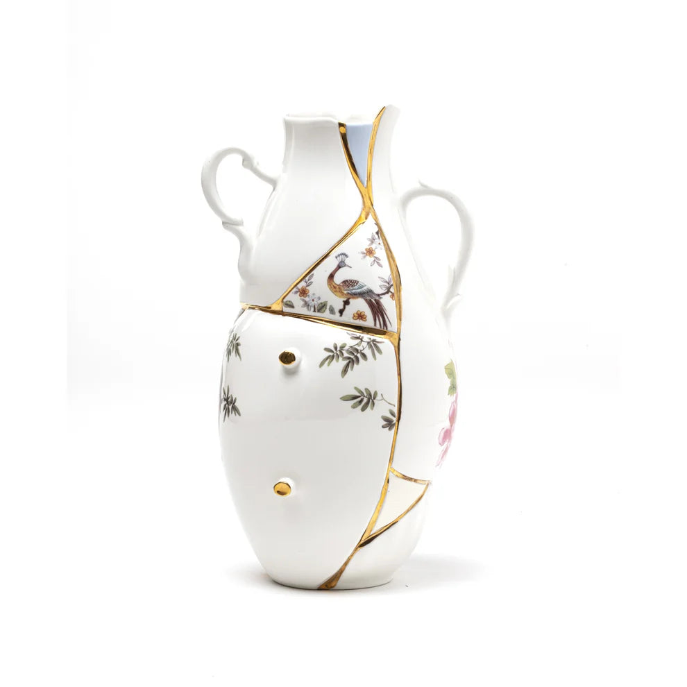 VASO IN PORCELLANA "KINTSUGI" cm.19x16 h.32