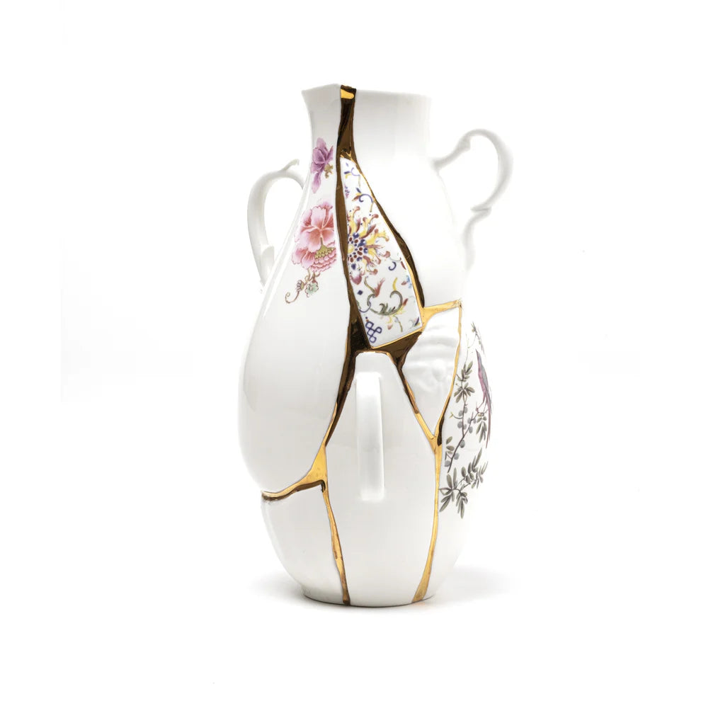VASO IN PORCELLANA "KINTSUGI" cm.19x16 h.32