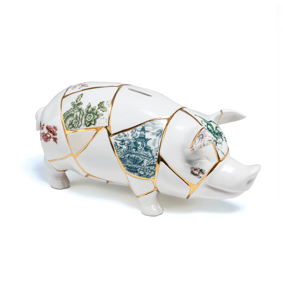 SELETTI - SALVADANAIO IN PORCELLANA KINTSUGI PIGGY BANK
