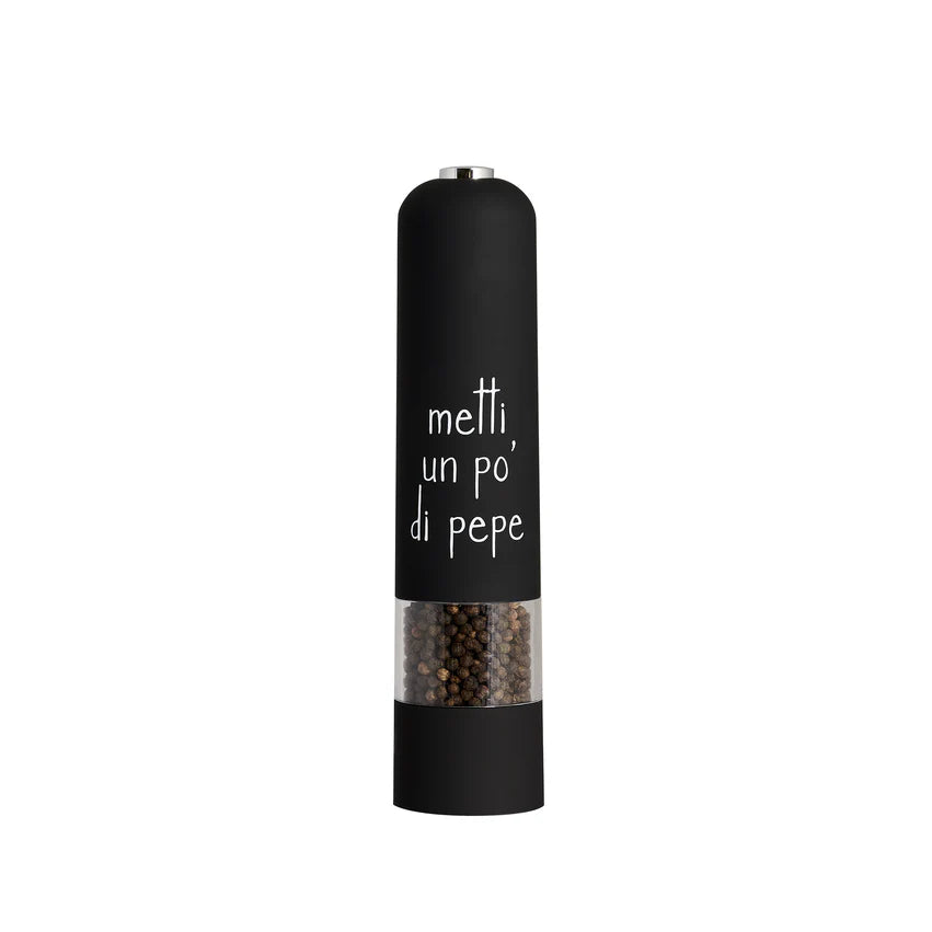 SIMPLE DAY - Macinapepe Elettrico – Decoro Metti un po’ di pepe | Nero