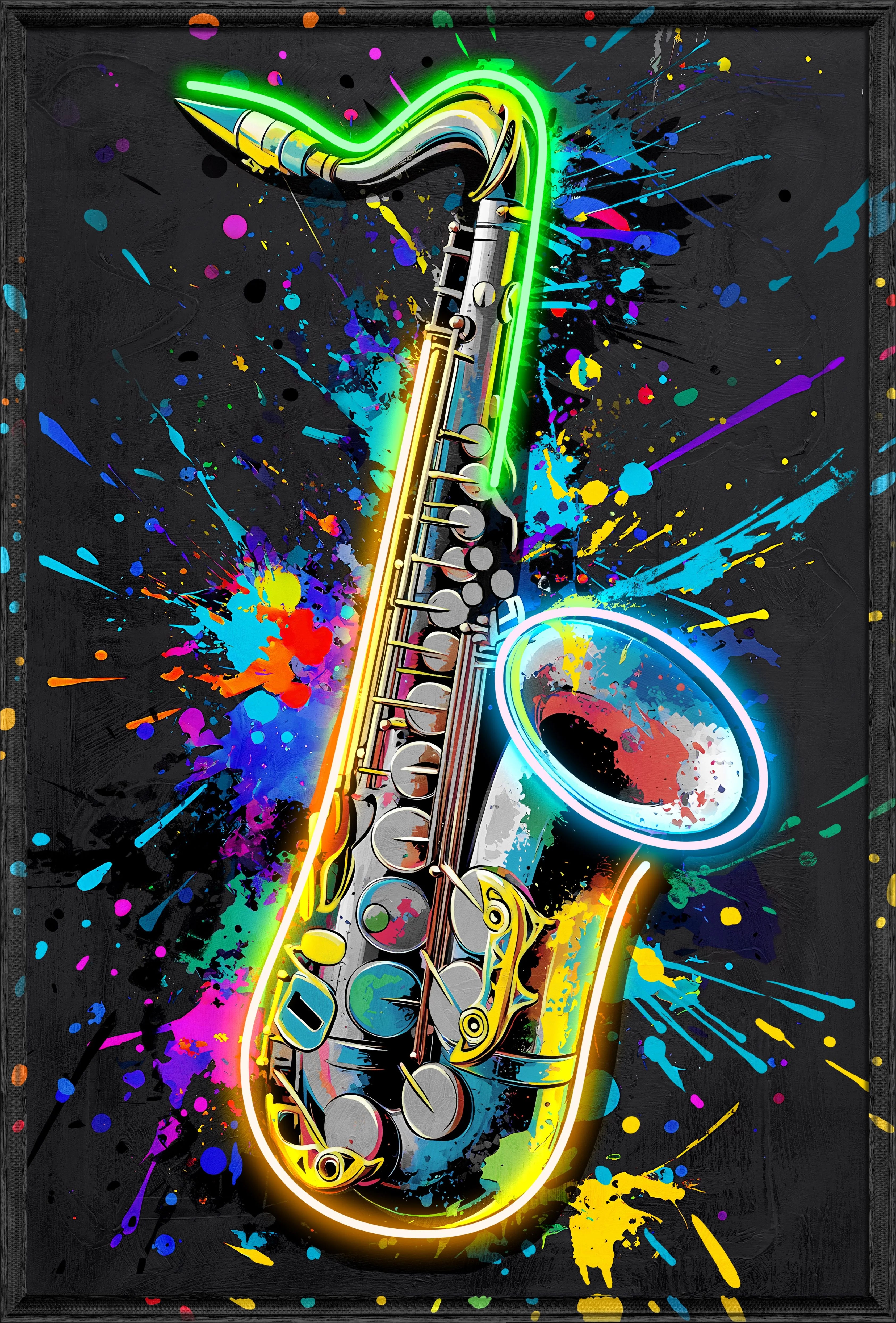 Palais Royal – Quadro LED Sassofono, Music Art, 60x90 cm