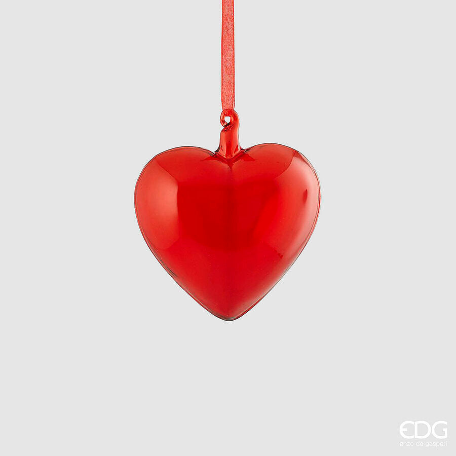 EDG - Cuore Decorativo in Vetro Soffiato Ø 10 cm