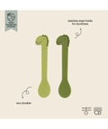 Silicone spoon 2-pack - Mr. Dino