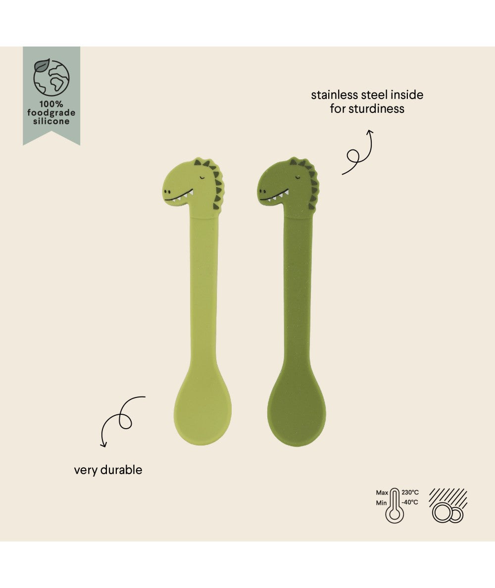 Silicone spoon 2-pack - Mr. Dino