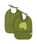 Waterproof bib 2-pack - Mrs. Dino