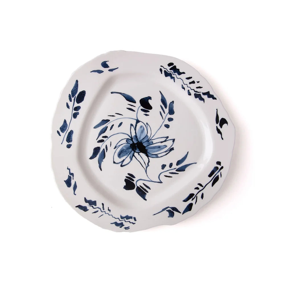 SELETTI - PIATTO PIANO IN PORCELLANA CLASSICS ON ACID - ENGLISH DELFT