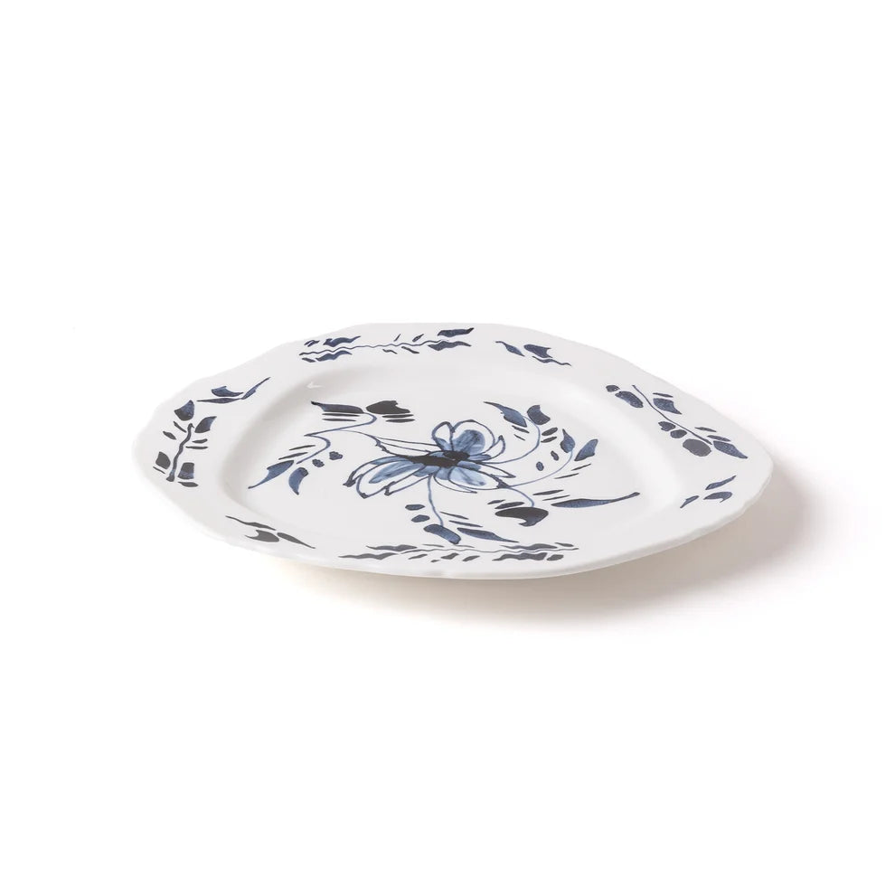 SELETTI - PIATTO PIANO IN PORCELLANA CLASSICS ON ACID - ENGLISH DELFT