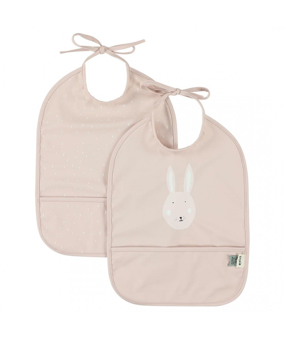 Waterproof bib 2-pack - Mrs. Rabbit