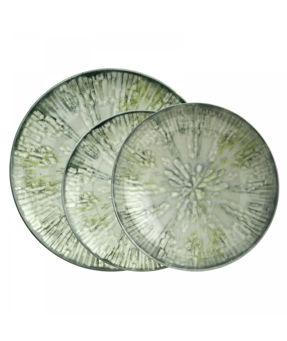 ARTHUR KRUPP Set 12 PIATTI Fusion Grey Porcellana