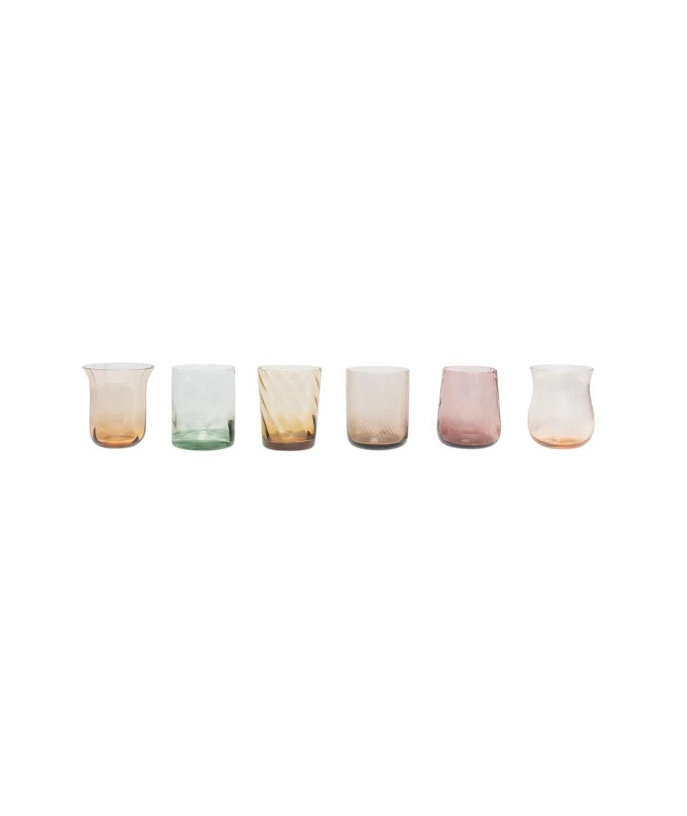 SET 6 TUMBLER TEXTURE AMBRA/ROSA