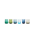 SET 6 TUMBLER TEXTURE NUANCE BLU/VERDE
