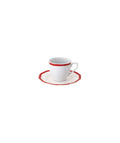 TAZZA CAFFE C/P BORDO ROSSO