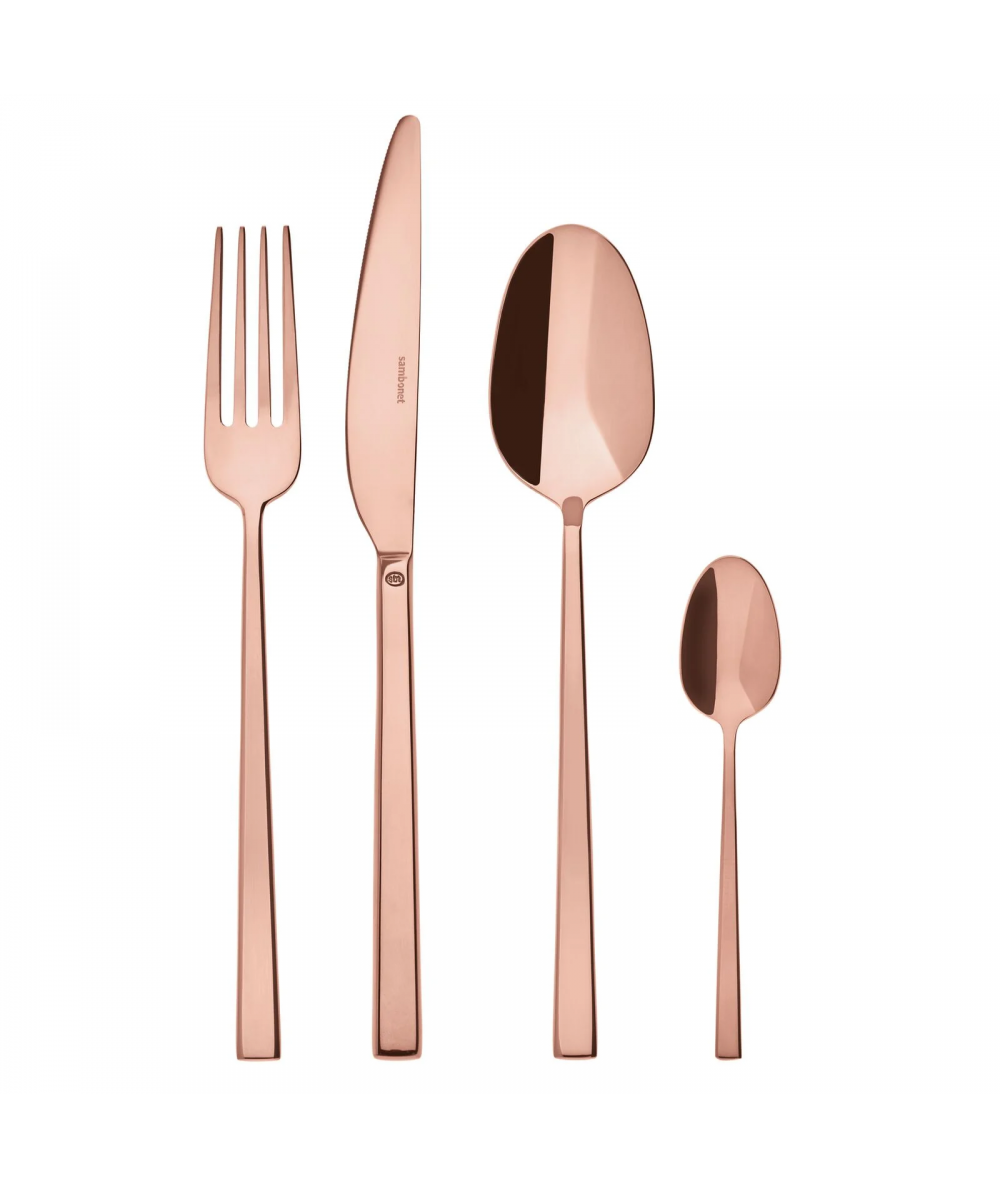 Sambonét Servizio 24POSATE  Monoblocco Rock Pvd Copper