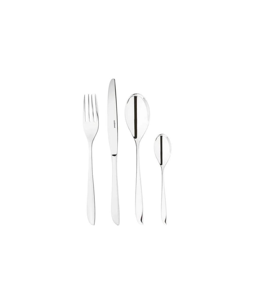 Sambonét Servizio TAVOLA 24 POSATE  Monoblocco Leaf Inox