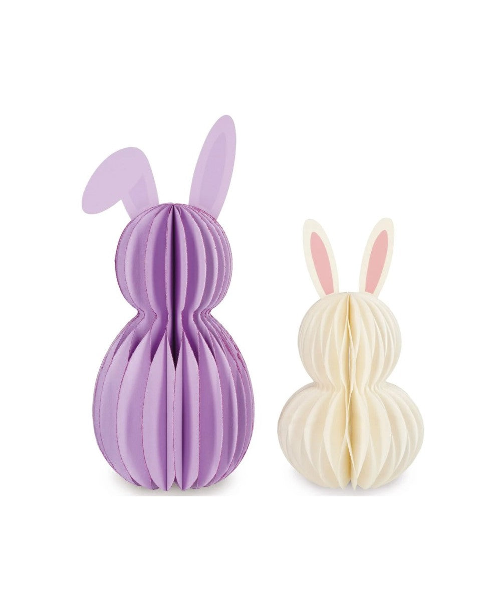 Set di 2 Coniglietti Pieghevoli in Carta - Hoppy Easter