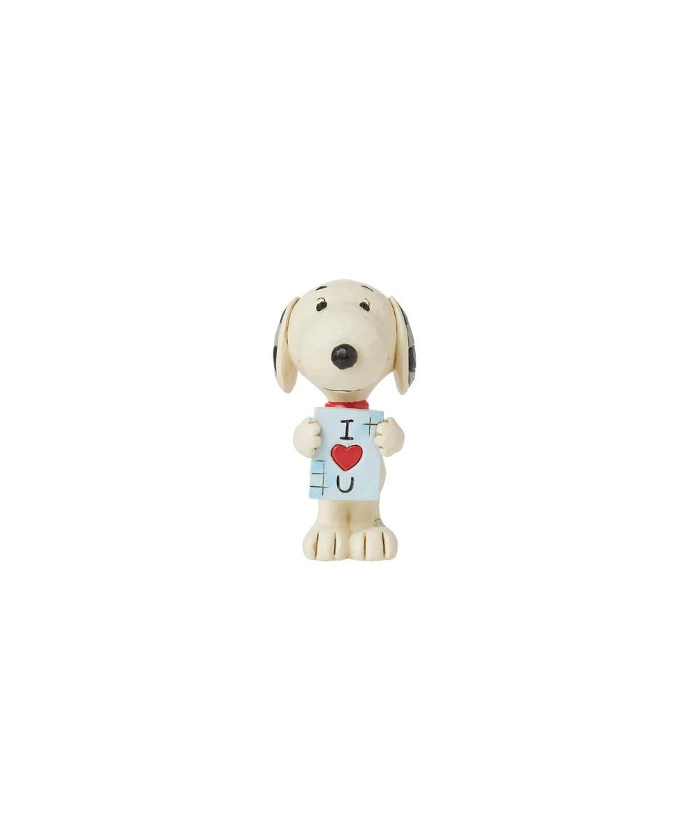 snoopy with sign i love you mini figurine