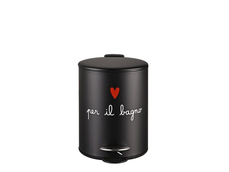 Simple Day Pattumiera da bagno nera Per il bagno 5 L