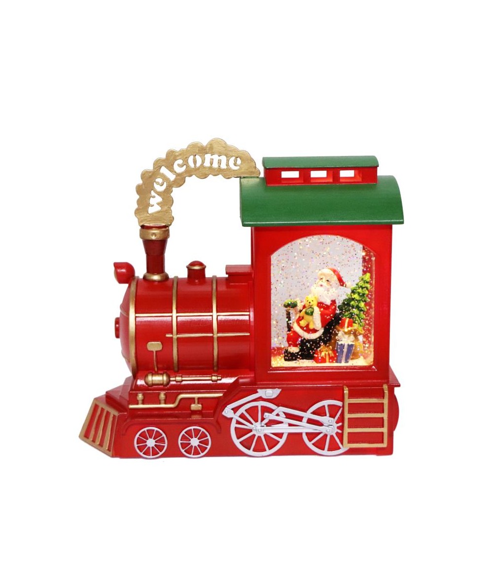 Train santa waterspinningRed-Battery-LED-24x11x22,5