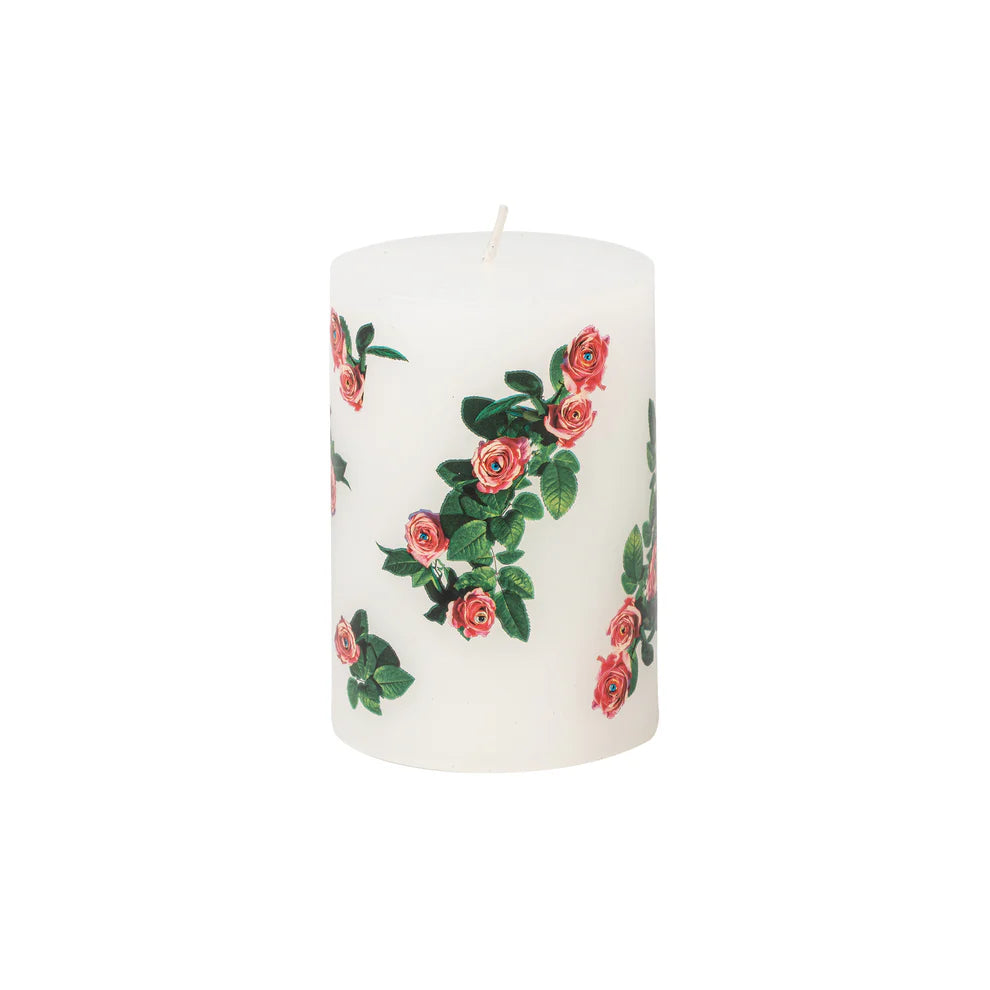 Seletti CANDELA GRANDE TOILETPAPER "ROSES" Cm 7x7 h. 10