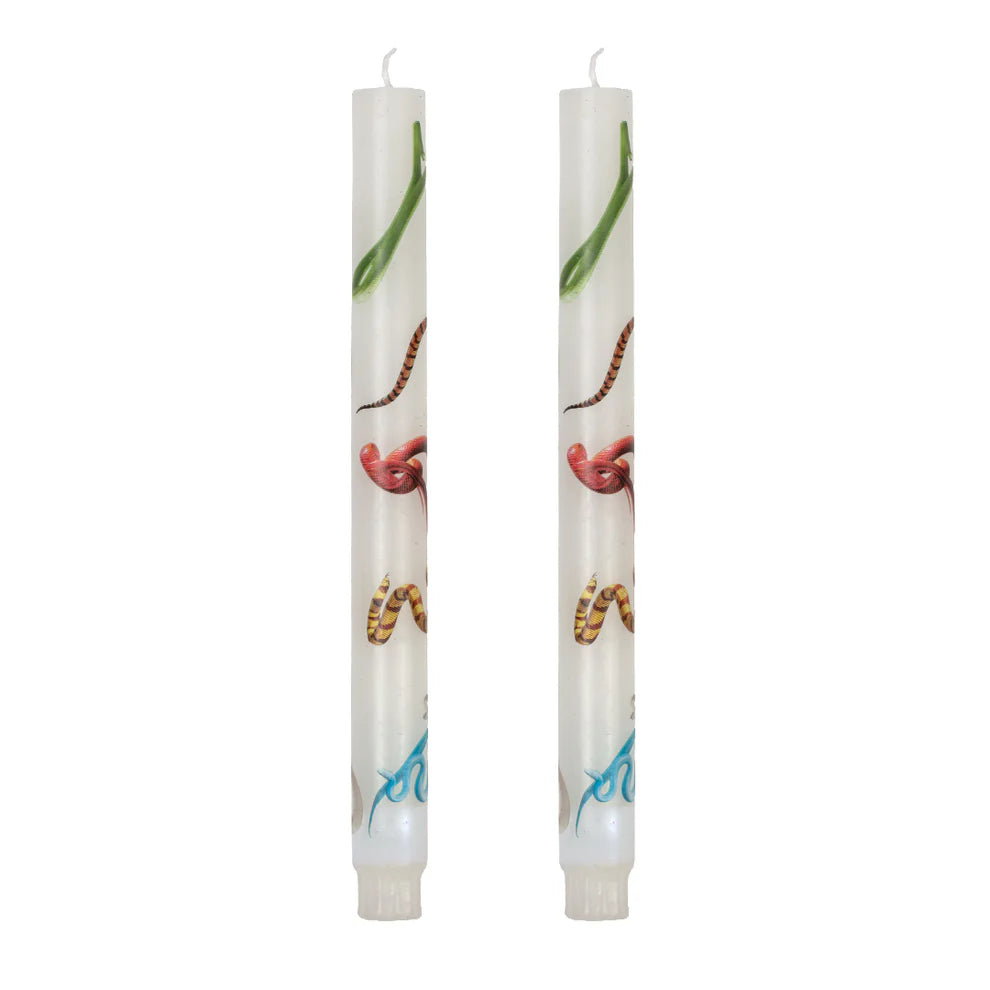 Seletti SET 2PZ CANDELA A STELO TOILETPAPER "SNAKES WHITE"