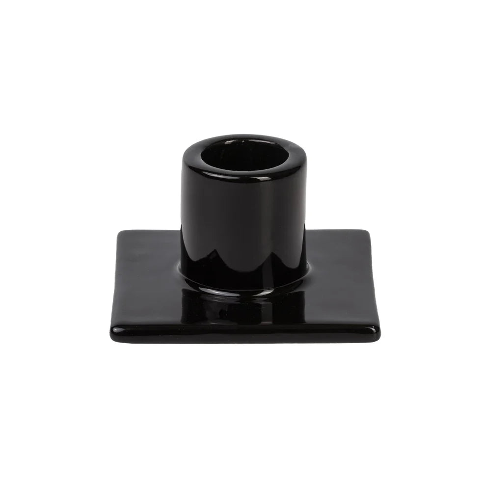 SUPPORTO IN PORCELLANA PER CANDELA STILO NERO