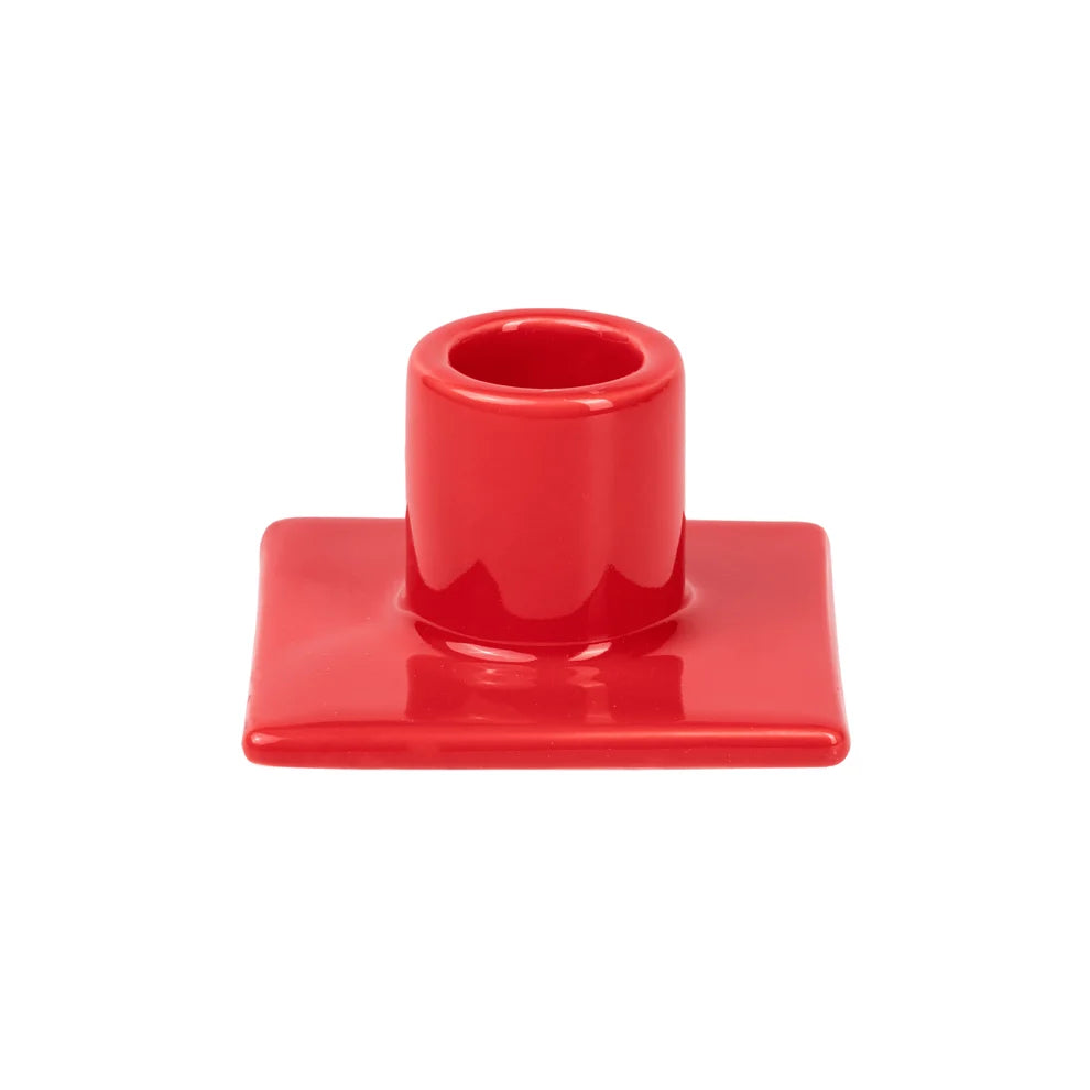 SUPPORTO IN PORCELLANA PER CANDELA STILO ROSSO