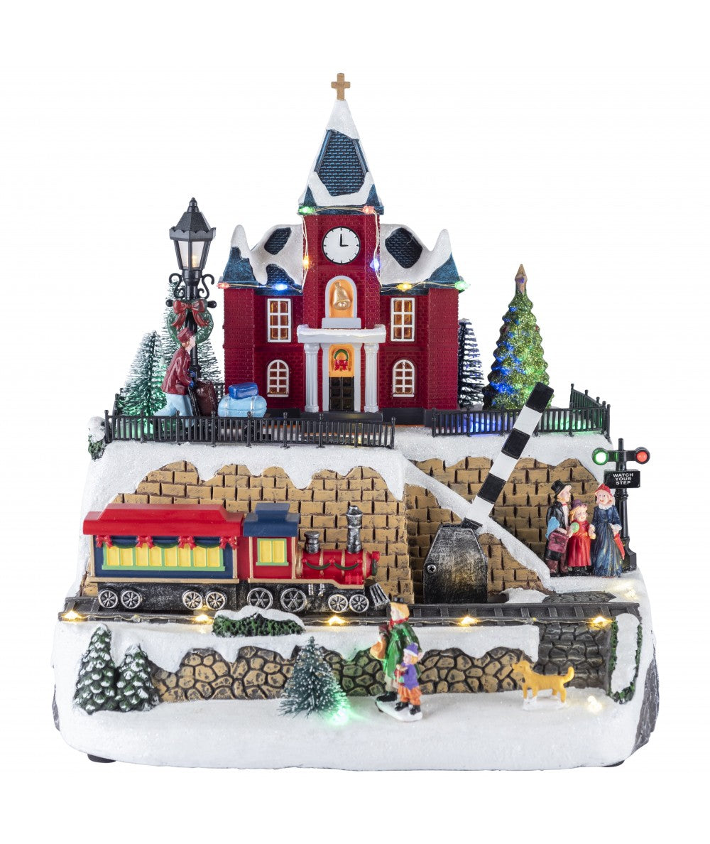 Village animated Multicolor-Adapter incl.-LED-28,5x22,5x30