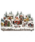 Village Xmas train animatedMulticolor-Adapter-LED-43x20x24cm