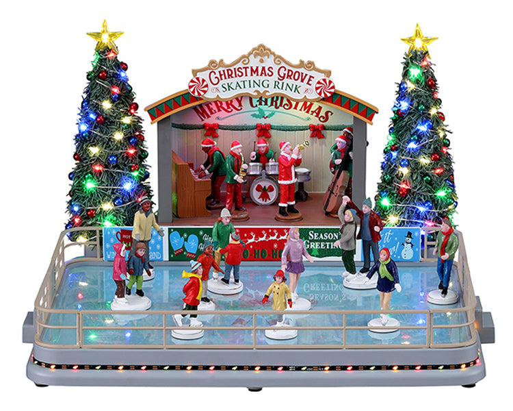 LEMAX CHRISTMAS GROVE SKATING RINK, WITH 4.5V ADAPTOR 14870-EU